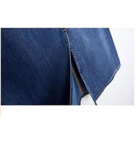 Women's Maxi Pencil Jean Skirt- High Waisted A-Line Long Denim Skirts for Ladies- Blue Jean Skirt