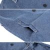 Women's Casual Double Breasted Long Denim Trench Coat Jean Jacket Trenchcoat with Belt Duster Coat