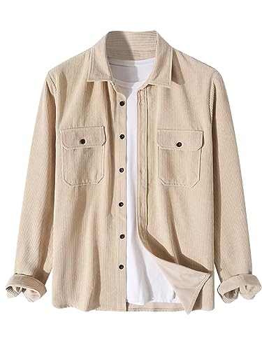 Mens Plaid Shirt,Long Sleeves,Classic Flannel Shirt Button Down Shirt Jacket Tops