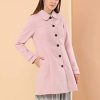 Women's Peter Pan Collar Overcoat Single Breasted Pockets Winter Long Coat