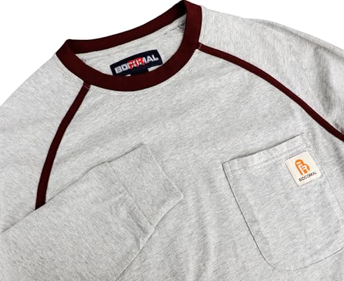 FR Shirts for Men Crew Neck Long Sleeve 5.5oz Light Weight Flame Resistant/Fire Retardant Clothing Shirt