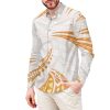 Polynesian Puletasi Samoan Traditional Matching Couples Womens Bodycon Pencil Dress Hawaiian Dress Shirt