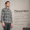 Men's Button Down Regular Fit Long Sleeve Plaid Flannel Casual Shirts - Multi Packs