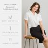 Women's Ecofabric Ponte Pull On Stretch Above Knee Classic Pencil Skirt, Fitted