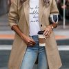 Women Plaid Shacket Jacket Trendy Fall Casual Button Wool Blend Tartan Trench Coat Winter Clothing with Pockets