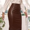 Women's Skirts Skirts for Women Skirts Zipper Back Solid Pencil Skirt Skirt
