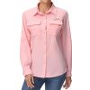 Women's UPF 50 Long Sleeve Fishing Hiking Button Down Shirt Performance Quick Dry FS21W