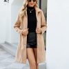 Womens Pea Coat Elegant Overcoat Single Breasted Winter Coat Dress Coat with Pockets