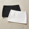Women's 2 Pack Mini Skirt with Shorts Zip Up Micro Skort Pencil Skirts