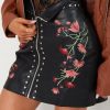 Women Faux Leather Basic Bodycon High Waisted Short PU Stretchy Pleated Mini Skirt