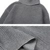 Women's Turtleneck 2 Piece Outfits Ribbed Knit Sweater Midi Pencil Skirt Set
