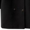 Women's Wool Blend Double Breasted Pea Coat Notched Lapel Mid Long Trench Overcoat with Pockets