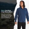 Men's Aerobora Long Sleeve Button-Down Shirt - Lightweight, Packable, Quick-Drying UPF Protection