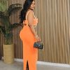 2 Piece Outfits for Women Summer Tube Crop Tops Sexy Bodycon Dresses Maxi Skirt Sets Vacation Jumpsuits Club Outfits
