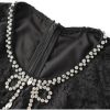 Women’s Dresses Beading Bow Detail Summer Lace Casual Skirt Crewneck Style Pencil Silhouette Hit Color Dress