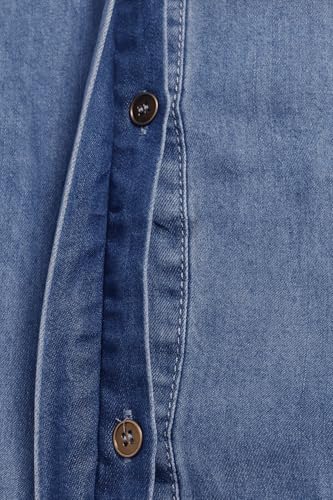 Denim Dress for Women 2025 Casual Loose Long Sleeve Classic Vintage Button Down Jean Shirt Dresses with Pockets