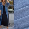 Women's Casual Double Breasted Long Denim Trench Coat Jean Jacket Trenchcoat with Belt Duster Coat