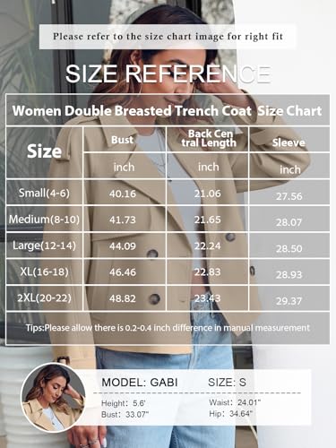 Women Crop Double Breasted Trench Coat Raglan Sleeve Work Office Cropped Jacket With Pockets