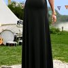 Women's Maternity High Waist A Line Flared Swing Pregnancy Long Maxi Skirt