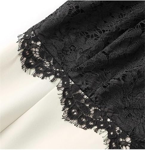 Women’s Dresses Beading Bow Detail Summer Lace Casual Skirt Crewneck Style Pencil Silhouette Hit Color Dress