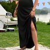 Women's Maternity High Waist A Line Flared Swing Pregnancy Long Maxi Skirt