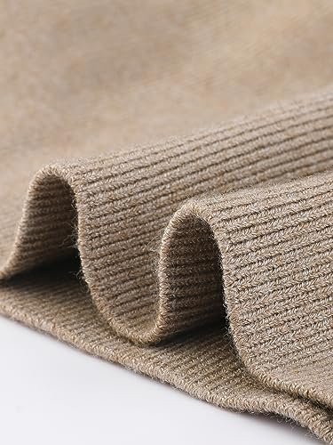 Women's Sweater Skirts Ribbed Knit Elastic High Waist Stretchy Slit Casual Office Pencil Midi Skirt