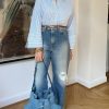 Women Button Down Shirt Casual Striped Print Dress Shirts Long Sleeve Collared Office Work Blouses Tops