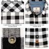 Women's Long Sleeve Plaid Flannel Button Up Shirt 100% Cotton