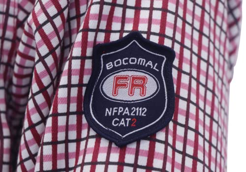 FR Shirts Flame Resistant NFPA2112/CAT2 6.5oz Light Weight Printed Fire Retardant Plaid Shirt