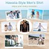 African USA Woman Mens Long Sleeve Shirt Casual Button Down Dress Shirts