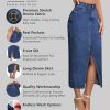 Women's Long Denim Skirt – Stretch Jean Skirt for Office and Casual Wear