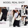 Womens Color Block Button Down Shirts Long Sleeve Oversized Boyfriend Blouses Tops