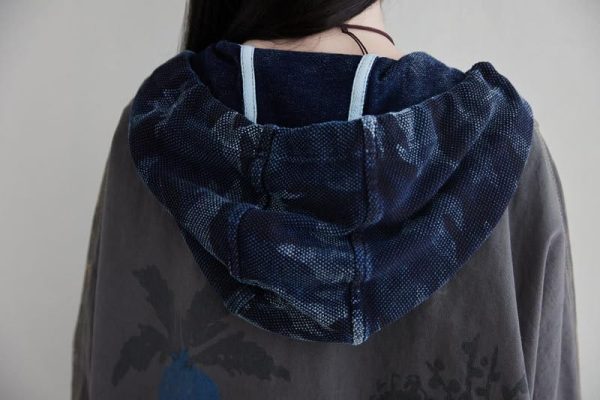 Women's Plus Size Distressed Denim Jacket Loose Fit Trench Coat Casual Long Sleeve Outerwear for Everyday Fashion