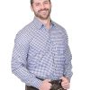 German Blue Plaid Lederhosen Longsleeve/Shortsleeve Button Down Shirt