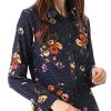 Women's Button Down Vintage Polka Dots Dresses Collar Tie Belted Floral Shirt Dress
