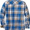 Men's Western Flannel Shirt Button Up Brushed Cotton
