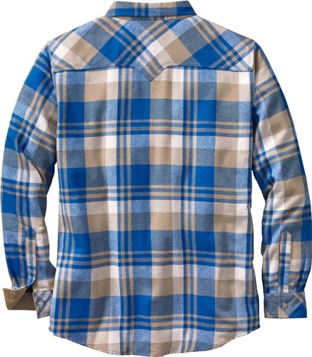 Men's Western Flannel Shirt Button Up Brushed Cotton