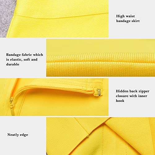 Women's High Waist Knee Length Bodycon Office Pencil Skirt