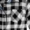 Women's Long Sleeve Plaid Flannel Button Up Shirt 100% Cotton